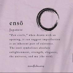 an enso poem written in black ink on white paper