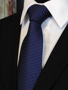 "Mens Navy Neck Tie is perfect for the office, weddings or everyday. This mens navy blue tie is available as a extra long tie. This tie features a navy blur background with silver Pattern. Handmade from 100% silk, this special collection features a .75\" Eds Neckties logo at the bottom right front corner of every tie and a larger logo located on the tipping (Back of the tie). The label features the collection name (Nathaniel Alexandria) Named after my son Nathaniel and my daughter Alexandria. Ex Dark Navy Blue Suit, Dark Blue Tie, Tie Outfit, Make A Tie, Blazer Outfits Men, Matric Dance, Formal Tie, Blue Necktie, Navy Blue Tie