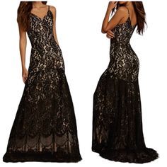 Lulus Nwot Flynn Black Lace Maxi Dress Gown Size S Msrp $156 Lulus Exclusive! For A Love That Will Last A Lifetime, Slip Into The Lulus Flynn Black Lace Maxi Dress! Stunning Floral, Eyelash Lace Tops A Beige Liner As It Shapes A V-Neck And Princess-Seamed Bodice. Full Maxi Skirt Has Concave Mermaid Hem And A Romantic Lace Train. Hidden Back Zipper/Hook Clasp. Lined. Shell: 60% Cotton, 40% Nylon. Lining: 100% Polyester. Hand Wash Cold. Do Not Bleach. Line Dry. Iron Low Heat. Measurements Are Pict Black Lace Maxi Dress, Full Maxi Skirt, Romantic Lace, Dress Gown, Lace Maxi, Lulu Dresses, Hook Clasp, Lace Maxi Dress, Lace Tops