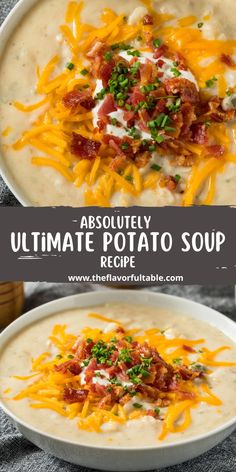 the ultimate potato soup recipe with bacon and cheese