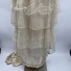 Antique Wedding Dress Edwardian Silk Net Beaded Gown Titanic Victorian 1900 VTG | eBay Regency Style Ruffled Wedding Gown, Historical Lace Wedding Dress, Wedding Victorian Dress With Ruffles, Floor-length, Victorian Floor-length Wedding Dress With Ruffles, Lace Wedding Dress With Historical Design, Regency Style Ruffled Vintage Dress For Wedding, Victorian Lace Wedding Dress In Marie Antoinette Style, Regency Style Lace Vintage Wedding Dress, Regency Style Lace Wedding Vintage Dress