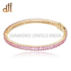 Solid 14k Yellow Gold Natural Sapphire Gemstone Fine Bangle Bracelet Jewelry Anniversary/ Birthday Gift For Her BAMJ-221 🇮🇳 MADE IN INDIA 🇮🇳 Birthstone Month: ♦ September.  Material: ♦ 14k Gold. ♦ Natural Pink Sapphire. ♦ 45x60 MM Bangle Size. Purpose: ♦ Bangle For Gifts. ♦ Christmas / Anniversary / Birthday / Bridesmaid / Valentine Gift. ♦ Women's Day Gift / Mother's Day Gift. ♦ Gift For Love / Wife / MOM / BFF / Girl Friend. 💫Here Are Some Amazing Ways To Take Care Of Your Precious Diamond Jewelry. ♦ Always. ✔ Apply lotion, cosmetics, hairspray, and perfume before dressing in jewelry. ✔ When undressing, wipe each piece with a clean soft cloth to remove oils and perspiration. ✔ Store in a fabric-lined box, separately or individually wrapped in tissue to prevent scratches. ♦ Care: ✖ N Bff Girls, Love Wife, Gemstone Bangle, Gold Bangle, Birthday Gift For Her, Natural Sapphire, Sapphire Gemstone, Birthday Gifts For Her, Gold Bangles