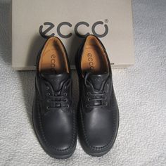 New Ecco "Seawalker" Black Oiled Leather Oxford Shoes Men's Us 10-10.5 (Euro 44) Conditions: New With Original Box Discontinued Model. Currently You Can Find Them Only At Amazon For $349 Black Leather Dress Shoes With Ortholite Insole, Leather Walking Shoes With Round Toe For Business, Black Leather Oxfords With Ortholite Insole, Formal Moc Toe Walking Shoes With Rubber Sole, Formal Round Toe Walking Shoes With Leather Sole, Formal Walking Shoes With Leather Sole And Round Toe, Black Leather Lace-up Moc Toe Shoes, Formal Leather Walking Shoes With Rubber Sole, Business Walking Shoes With Rubber Sole