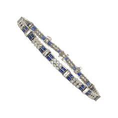 Moguldiam Inc's diamond and blue sapphire bracelet is one of a kind handmade bracelet in platinum. Diamond weight : 3 carat Blue sapphire : 3 carat Metal : platinum Measurements : length : 7 inch Cartier Trinity Bracelet, Trinity Bracelet, Blue Sapphire Bracelet, Diamond Rings With Price, Platinum Bracelet, Cartier Bracelet, Sapphire Bracelet, Women Diamond, 3 Carat