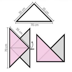 two triangles are shown with measurements for each triangle, and one has the same height