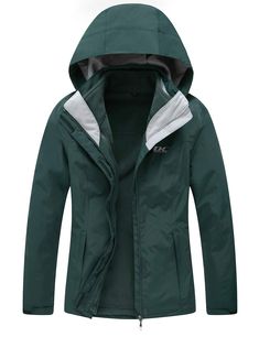 PRICES MAY VARY. 3-in-1 DESIGN: Diamond Candy ski jacket set combines with waterproof coat and inner fleece jacket. Soft and warm inner fleece jacket makes great heat retention, keeping you warm and comfortable in cold weather. Outer shell and inner jacket can be worn respectively or together. KEEP YOUR BODY AND HEAD DRY: Our outer rain jackets are made from professional water repellent coated and durable material, It’s waterproof level reach 10000mm/H2O. With the larger adjustable hood it will Shifting Clothes, Misty Weather, Women's Winter Coats, 2024 Wishlist, Warm Winter Jackets, Coat With Hood, Waterproof Coat, Rain Coat, Long Winter