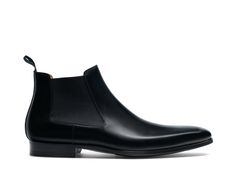 The Shaw is a contemporary Chelsea boot. The slightly shorter height and sleek toe shape give the Shaw a perfectly modern feel. The leather outsole features a rubber island for improved traction and durability. Leather Boot Shoes, How To Make Shoes, Mens Shoes Boots, Chelsea Boot, Shoe Care, Exclusive Collection, Boots Men, Leather Shoes, Chelsea Boots