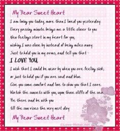 a pink and white card with the words i love you