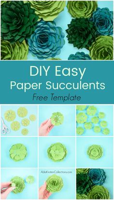 how to make paper succulents that are easy and fun