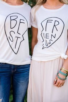 Best Friends Forever Tee - Set of 2 Tee Set, Best Friends Forever, Friends Forever, Best Friends, T Shirts For Women