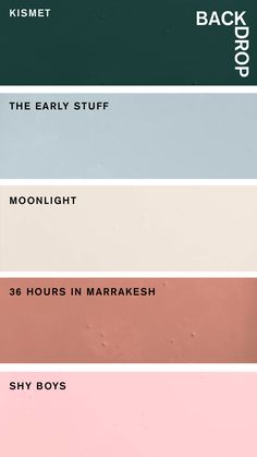 the color scheme for an interior paint swatch