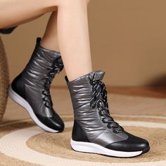 Gender: For Women Style: Fashion,KoreanOccasion: Casual,Party/Club,Office/Career,DressHeel Height: 3cmPlatform Height: 1.5cmSeason: Spring,Summer,Fall/Autumn,WinterPackage Contents: 1 x Shoes (Pair)Size Guide:28 = foot length 18.5-19cm (Foot width=6.5-7cm)29 = foot length 19-19.5cm (Foot width=7cm)30 = foot length 19.5-20cm (Foot width=7-7.5cm)31 = foot length 20-20.5cm (Foot width=7.5cm)32 = foot length 20.5-21cm (Foot width=7.5-8cm)33 = foot length 21-21.5cm (Foot width=8cm)34 = foot length 21 Silver Synthetic Boots With Round Toe, Casual Silver Winter Boots, Heels Winter, Ankle Snow Boots, Wedges Heels, Floral Jacket, Boot Types, Snow Boots Women, Fashion Korean