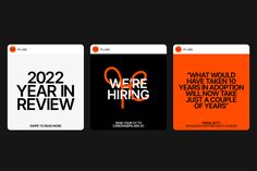 three different bookmarks with the words, we are hiring and what would have taken to years in addition