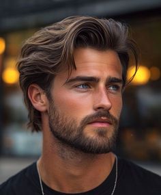 Feminine Men Hairstyles, Long Short Hair Men, Pushed Back Long Hair Men, Medium Long Mens Haircut, Tapered Fade Men, Grown Out Hair Men, Men’s Haircut Long, Long Hair With Fade, Asian Men Hairstyle Medium Long Hair