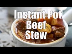 the instant pot beef stew is ready to be eaten