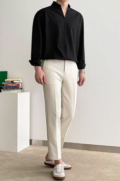 Guys Fashion Casual, Mode Ulzzang, Mens Smart Casual Outfits, Minimalist Fashion Men, Men Fashion Casual Shirts, Stylish Men Casual, Street Style Outfits Men