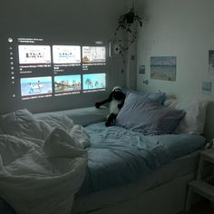 bedroom decor, bedroom ideas, #bedroom, thanksgiving, Christmas, minimalistic bedroom, anime bedroom Black White And Light Blue Bedroom, Cool Toned Room, Minimalist Bedroom Blue, Aesthetic Boys Bedroom, Ocean Room Aesthetic, Baby Boy Room Decor Ideas, Blue Room Aesthetic, Blue Aesthetic Room, Room Ideas Grey