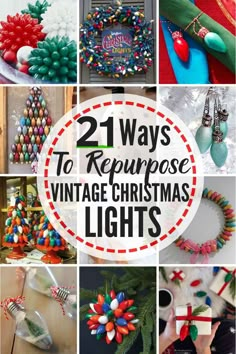 twelve ways to repurpose vintage christmas lights