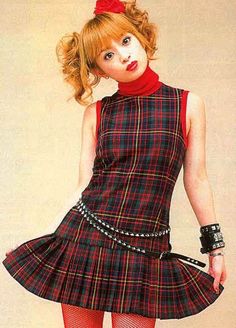 Shinora Fashion, Upper Middle Class Aesthetic, J Fashion, Outfit Aesthetic, Harajuku Fashion, Plaid Dress, Looks Vintage, Japanese Fashion, New Wave