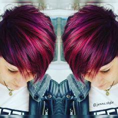 Red And Purple Pixie Hair, Red Hair Cuts, Short Burgundy Hair, Stylish Hair Colors, Red Hair Looks, Short Hair Hacks, Short Red Hair, Colored Hair Tips, Bold Hair Color