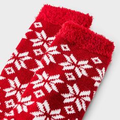 Stay warm and comfy with these Women's Snowflake Double Lined Cozy Crew Socks from Auden™ in Red/Ivory 4-10. Made with lightweight knit fabric, they are perfect for keeping your feet toasty without feeling bulky. The easy wash-and-care design makes them super convenient. Whether lounging at home or on the go, these socks are a great everyday pick. Auden™: Fit for you in every way. Cozy Winter Socks For Stocking Stuffers, Soft Indoor Socks For Winter, Snug Winter Socks For Loungewear, Warm Cozy Fit Socks For Stocking Stuffers, Nordic Warm Winter Socks, Cozy Socks For Winter Loungewear, Cozy Socks For Loungewear In Winter, Cozy Snug Winter Socks, Snug Cozy Winter Socks