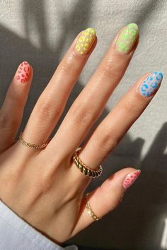 Nails And Rings, Fall Acrylic Nails, Summer Acrylic Nails, Pretty Acrylic Nails, Nail Polishes