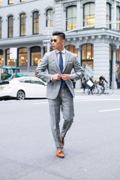 62 Best Grey Suit With Brown Shoes Outfit Ideas For Men Grey Suit Shoes, Grey Suit Brown Shoes, Grey Pants Brown Shoes, Gray Shoes Outfit, Brown Shoes Outfit, Mens Dark Jeans, Dark Grey Suit, Checkered Suit, Suits And Sneakers