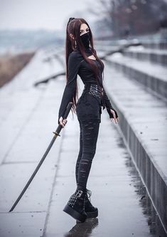 Девушка Female Swordsman, Techwear Fashion, Japanese Warrior, European Girls, Seductive Clothes