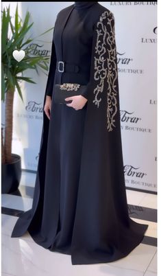 Fancy Abaya Designs, Blazer Abaya, Soiree Outfit, Moslem Fashion, Function Dresses, Muslim Evening Dresses, Nikkah Dress, Simple Gowns