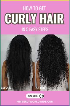 I’m going to show you how to get curly hair in 5 easy steps. If you don’t feel like blow drying your hair after washing it, the answer might be to just bring out the curls. There are many products you can use for curly hair and finding the ones that work for you might take some trial and error. It’s not a secret that some of the best products for curly hair are the Not Your Mother’s Curl Talk products. Hacks For Curly Hair, How To Get Curly Hair, Make Hair Curly, Best Products For Curly Hair, Get Curly Hair, Curl Talk, Maintaining Curly Hair, Beauty Tips Hair, Products For Curly Hair