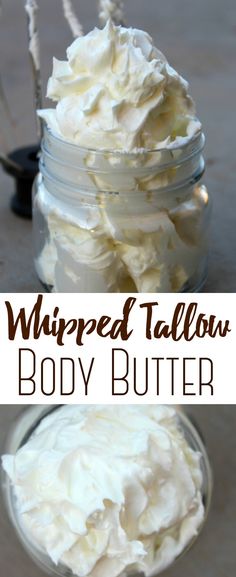 whipped tailor body butter in a glass jar