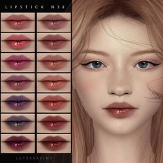 the lipstick n38 are all different colors