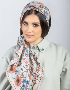 This scarf is based on Western Armenia’s rescued handmade works, 19th-20th centuries.Silk Twill Size: 90×90 cm/ 35.4"x35.4"Hem: Hand-roll Silk Shawl Scarf One Size, Spring Silk Shawl Scarf, Embroidered Silk Shawl Scarf, Traditional Shawl For Spring, Beige Silk Shawl Scarf, Bohemian Scarves With Multicolor Embroidery, Spring Pashmina Shawl Scarf, Embroidered Silk Shawl, Bohemian Handmade Silk Scarves