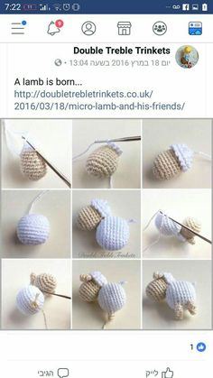 the instructions for how to make an origami mouse with yarn and cotton balls