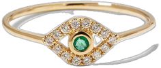 Ring With Emerald, Diamond Evil Eye, Evil Eye Ring, Sydney Evan, Eye Ring, Evil Eye, Neiman Marcus, Gold Diamond, Sydney