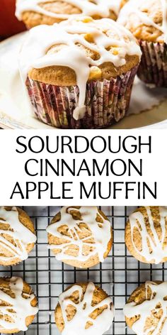 Embrace the fall season with these cozy, sourdough apple cinnamon muffins. Soft, fluffy, and so easy to make! 🍁🍎 #bakingfromscratch #sourdoughdiscard #autumnvibes Apple Sourdough, Sourdough Apple, Cinnamon Streusel Muffins, Sour Cream Muffins, Apple Muffin Recipes, Apple Glaze, Sweet Potato Muffins, Apple Cinnamon Muffins