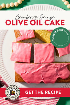 This holiday-ready version of our five-star Everyday Olive Oil Cake is adorned with a big red bow in the form of a simple but stunning cranberry glaze. Made by cooking cranberries with orange juice, then whisking the mixture with confectioners’ sugar, the icing adds a bright tartness that complements the rich cake. It’s also a great way to use up that half-bag of cranberries lingering from Thanksgiving. Cranberries With Orange, Cooking Cranberries, Cranberry Glaze, Orange Olive Oil Cake, Orange Olive Oil, Olive Oil Cake Recipe