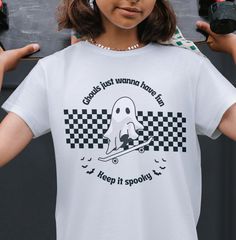 Get ready for spooky season with your Retro Halloween Shirt it will be the perfect for those vintage lover who want to make unique memories in this Halloween Holidays. *Quick Facts*  The unisex soft-style t-shirt puts a new spin on casual comfort. Made from very soft materials, this tee is 100% cotton for solid colors. Heather colors and sports grey include polyester. The shoulders have twill tape for improved durability. There are no side seams. The collar is made with ribbed knitting to preven Grunge Halloween Streetwear Shirt, White Grunge Tops For Halloween, Retro White Halloween T-shirt, Retro White Tops For Halloween, Retro White Top For Halloween, Spooky Halloween Streetwear Shirt, Spooky Crew Neck Shirt With Screen Print, Spooky Screen Print Crew Neck Shirt, White Grunge T-shirt For Halloween