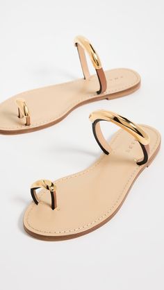 AMANU Samburu Sandals | Shopbop Leather Toe Ring Sandals With Ankle Strap, Leather Toe Loop Sandals With Heel Strap, Leather Ankle Strap Toe Ring Sandals, Calf Leather Sandals With Single Toe Strap, Chic Leather Toe Ring Sandals With Flat Heel, Chic Leather Toe Ring Sandals With Heel Strap, Leather Toe Ring Sandals With Removable Insole, Chic Leather Toe Ring Sandals With Removable Insole, Gold Leather Toe Ring Sandals With Ankle Strap