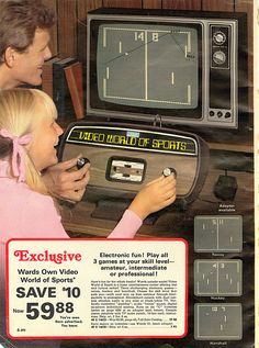 an advertisement for the nintendo video game's clock and radio system, with two children playing