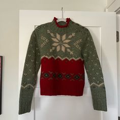 -Vintage -Great Condition -Wool And Alpaca -Size Small -Christmas Sweater, Winter Sweater, Holiday Sweater, Skiing Sweater Sweaters Ralph Lauren, Christmas Clothing, Ski Sweater, Alpaca Sweater, Lauren Green, Winter Sweater, Ralph Lauren Sweaters, Holiday Sweater, Ralph Lauren Sweater