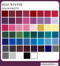 the color palette for deep winter