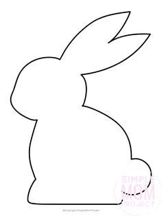 the outline of a bunny's head