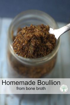 homemade bouilon from bone broth in a jar