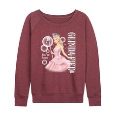 Wicked - Glinda You've Been Glindafied - Women's French Terry Pullover Sweatshirt Wicked Glinda, Elphaba And Glinda, Graphic Sweaters, Pink Sweatshirt, Fabric Names, You've Been, Pullover Sweatshirt, French Terry, Sleeve Styles