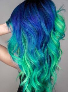 Blue And Green Hair, Metallic Hair Color, Blue Green Hair, Pulp Riot Hair Color, Full Lace Wig Human Hair, Best Hair Dye, Hair Color Underneath, Hair Color Chocolate, Hair Color Unique