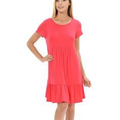 Coral Midi Dress With Ruffled Bottom Color: Coral 95% Rayon, 5% Spandex Hand Wash, Hang Dry Made In Usa Small 0-4 Medium 6-8 Large 10-12 X-Large 12-14 Coral Midi Dress, Color Coral, Fitted Dress, Coral, Midi Dress, Hand Wash, Spandex, Womens Dresses, Women Shopping