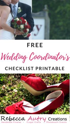 a wedding photo with the text free wedding conundator's checklist printable