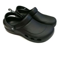 CROCS Specialist Vent Lightweight Slip On Clogs Shoes Mens Size 10 Womens 12   CROCS Specialist Vent Lightweight Slip On Clogs Shoes Men's Size 10 Women's 12 (1) Pair Of Shoes CROCS Model: Specialist Vent Work Shoes That Let You Feet Breathe Croslite Footbed, Closed Heel and Raised Edging Around The Portals Light and Supportive To Get You Through Long Work Shifts Superior-Gripping and Non-Marking Shoes Color: Black Size: Men's 10 (Women's 12)  New With Tags (May Have Been Tried On and/or Have Sh Sarah Black, Black Crocs, Shoes Crocs, Slip Resistant Shoes, Black Clogs, Clogs And Mules, Suede Clogs, Clog Boots, Women's Crocs