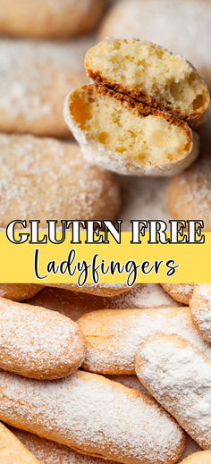 gluten free ladyfingerers with the words gluten free on it